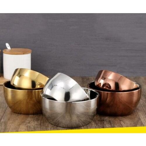 304# thickened stainless steel double layers insulated bowl children
