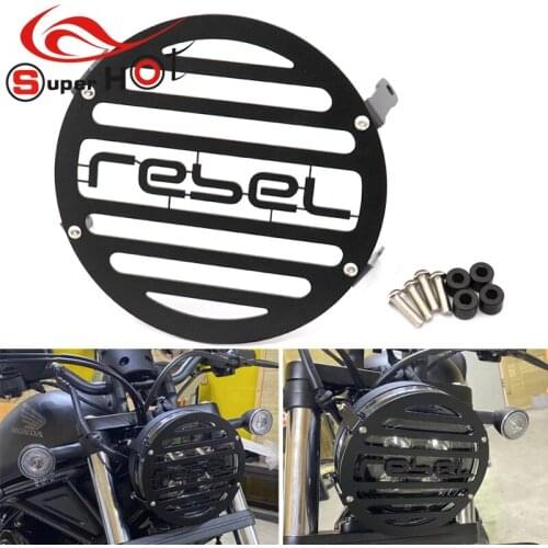 Motorcycle Accessories Black Shallow Cut Headlight Grill Cover for Honda Rebel500 Rebel300 CMX300 CMX500 Rebel CMX 500 300