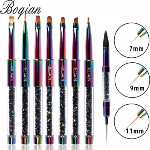 BQAN Dazzling Handle Nail Brush Gel Nail Brush Acrylic UV Gel Nail Polish Extension Pen Painting Sketch Brush