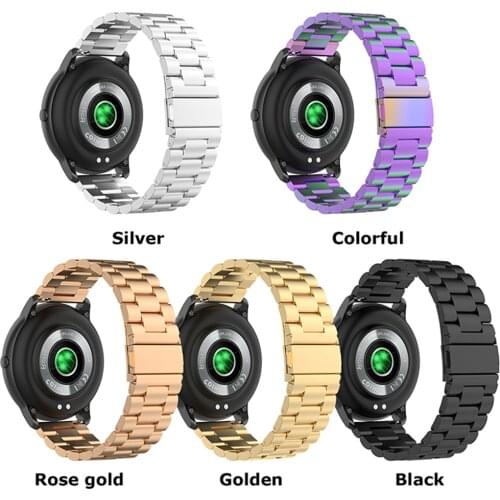 For Haylou RT LS05S Three Beads Steel Belt 22MM With Tool Stainless Steel 304 Watch Strap for YAMAY SW022 for One Puls Watch