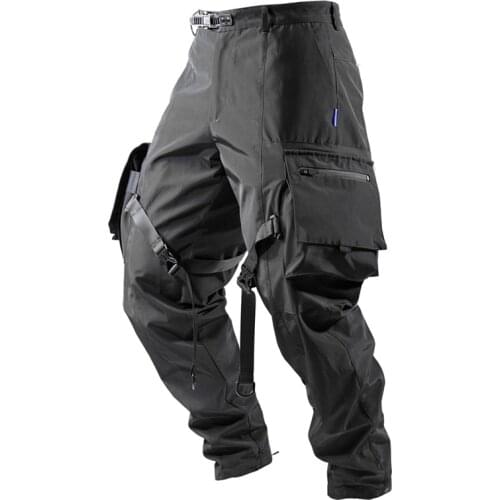 Reindee lusion steven cargo pants with straps large pockets waterproof outdoor techwear darkwear ninjawear