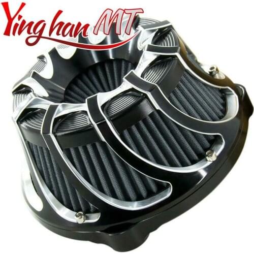 CNC Black Drift Air Filter Cleaner Kit For Harley Dyna Fat Bob Sport Glide Street Bob Low rider 2007-2020