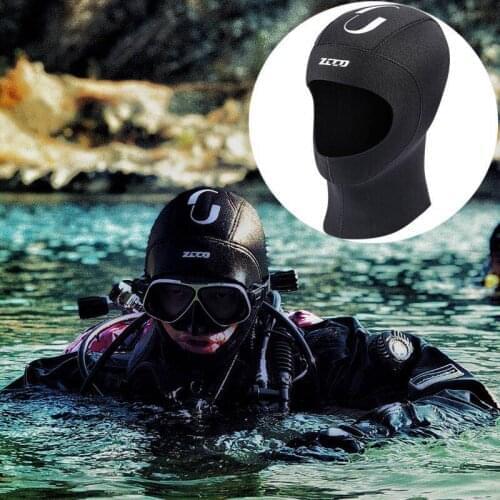 Scuba Diving Cap 5mm Neoprene Protect Hair Swimming Hat With Shoulder Snorkeling Equipment Hat Hood Neck Cover natation scube