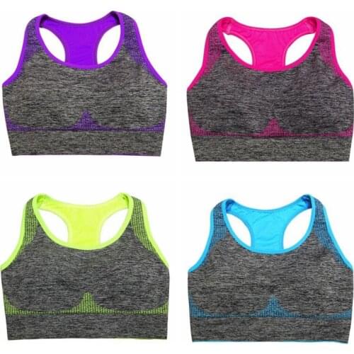 Women Quick-Dry Fitness Bra Push Up Sports Gym Running Bra Seamless Workout Wirefree Padded Soft Breathable Underewear