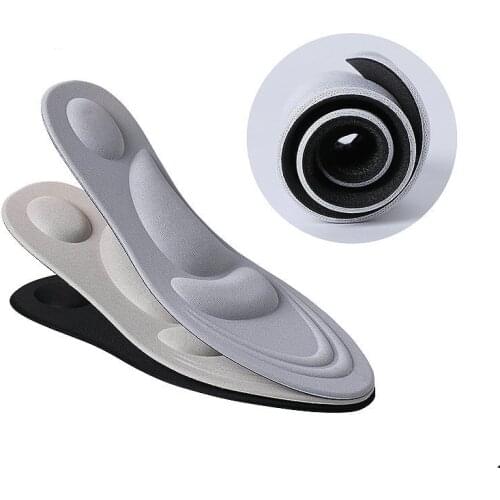 4D Stretch Breathable Deodorant Running Cushion Insoles for Feet Man Women Insoles for Shoes Sole Orthopedic Insoles Pad
