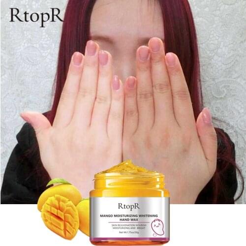RtopR Mango For Hands Mask Hand Wax Whitening Moisturizing Repair Exfoliating Calluses Filming Anti-Aging Hand Skin Cream 50g