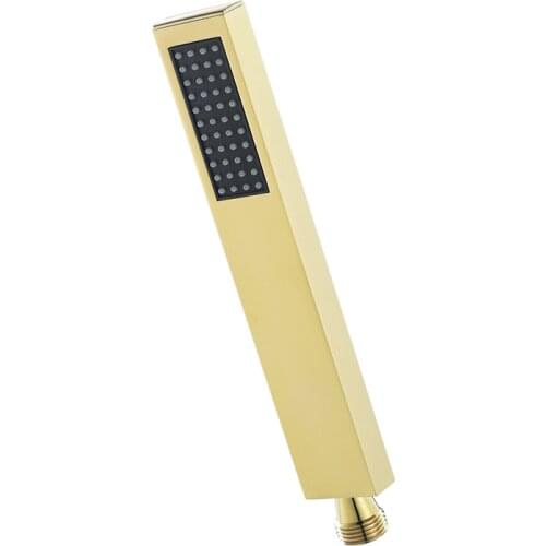 Metal Hand Held Shower Head Brushed Gold Handheld Showerhead