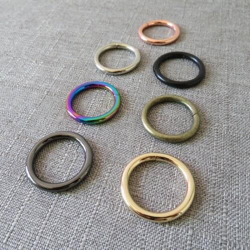 10pcs/Lot 25mm metal O ring hardware circle ring belt buckle for bag dog pet harness key chain DIY sewing garment accessories