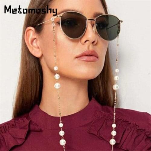 Fashion Eyeglasses Chain Sexy Pearl Chain for Sunglasses Holder Cord Lanyard Necklace Reading Glasses Simulated Sunglasses Chain