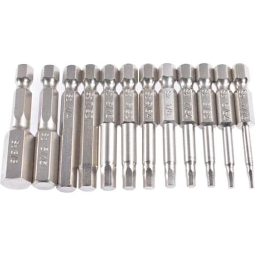 12pcs Torx Magnetic Screwdriver Bit Set Torx Flat Head 12pcs/Set Magnetic Torx Head Hex Screwdriver Bits Drill Hex Shank LX0D