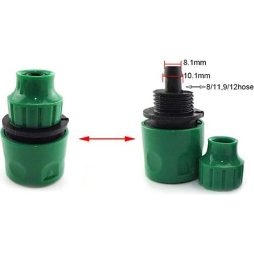 8/11mm & 4/7mm Hose Fast Coupling Adapter Connector Kits Quick Drip Tape for Garden Watering Irrigation Plastic