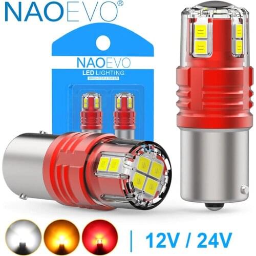 NAOEVO P21W LED T10 W5W T20 W16W PY21W 12V 24V P21/5W 1157 W21/5W 7443 P21 4W 1156 BA15S Auto DRL T15 BAZ15D PR21/5W T25 7440