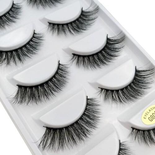 Mink Eyelashes Hand Made Crisscross False Eyelashes Cruelty Free Dramatic 3D Mink Lashes Long Lasting Faux Cils for Makeup Tools