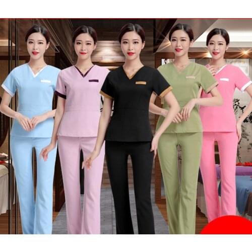 New autumn beautician overalls female beauty salon foot bath pedicure technician health club hotel suit fashion