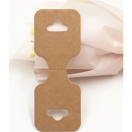 Wholesale 1000pcs 9x3.5cm brown Folding Necklace Package Tag Card Display Hanger Card Tags