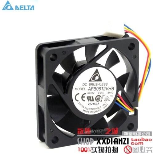 Original for delta AFB0612VHB 6015 12V 0.24A 6CM four-wire PWM fan