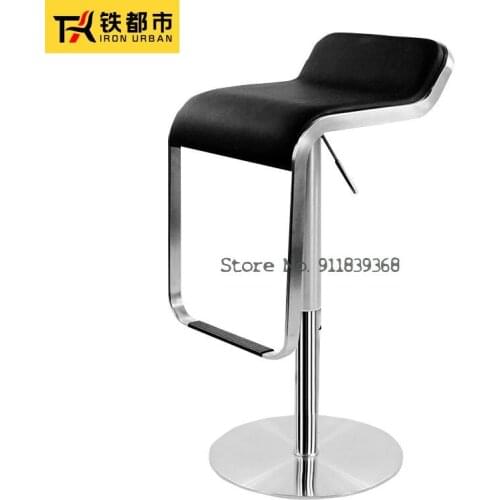 Lift Rotary Bar Chair Modern Simple Stainless Steel Front Desk Back Chair Light Luxury Stool Bar Chair High Stool