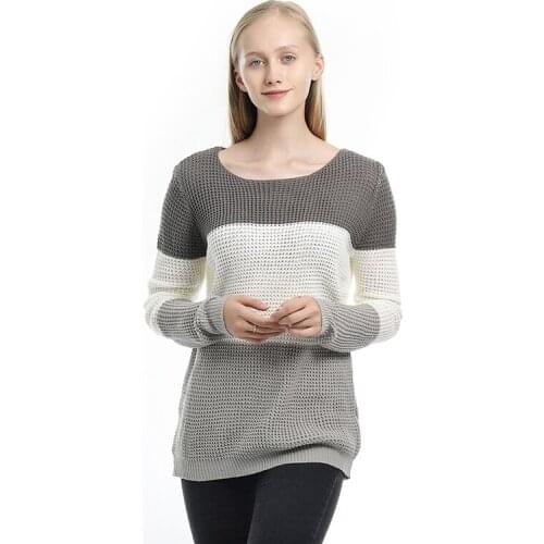 Casual Comfortable Large Size womens Fashion long-sleeved Autumn And Winter Sweater Ladies Openwork Knitted Sweater