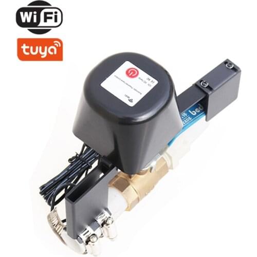 Tuya APP WiFi remote control automatic Gas Water Valve Controller work with Water Leak detector Gas Leakage Sensor