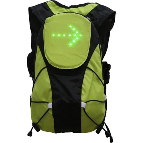 5L LED Turn Signal Light Backpack Wireless Remote Control Turn Signal Warning Lamp USB Rechargeable Bag Man Women