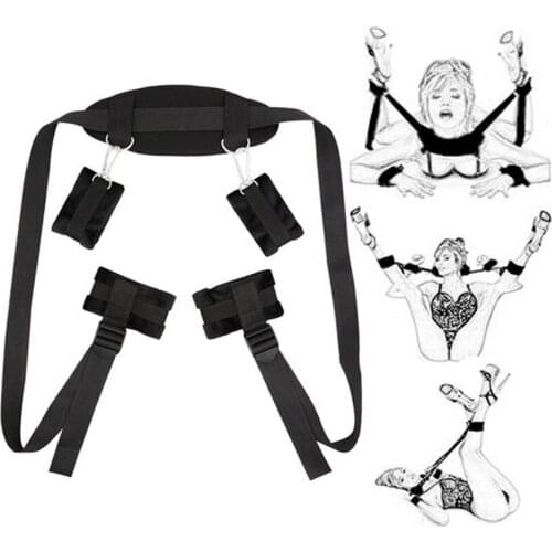 Open Leg Ankle Neck Cuff Strap Restraints Sex Toys For Woman Couples Slave BDSM Bondage