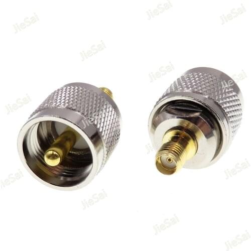 2pcs UHF/SL16 Male Jack To SMA Female Plug RF Adapter Connector Test Converter