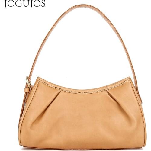 JOJUJOS Real Leather Hobos Handbags for Women Tote Handbag Fashion Clutch Purse Simple Style Womens Shoulder Bag Handbags