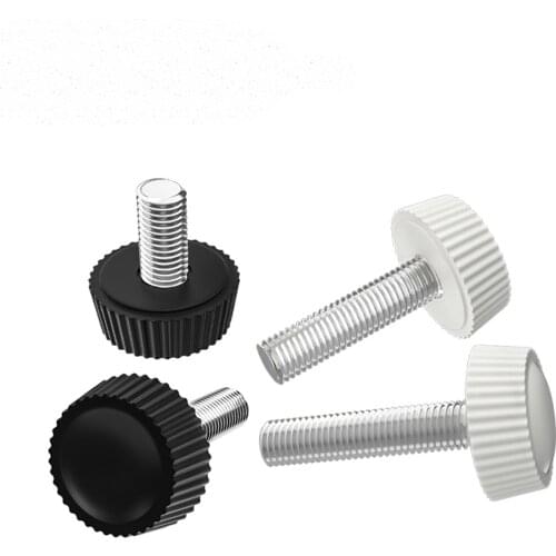M4 m5 m6 Knurled Nylon Round Plastic Head Handle Thumb Screw White Black Bakelite Hand Screw Bakelite Bolt Bakelite Hand Screw