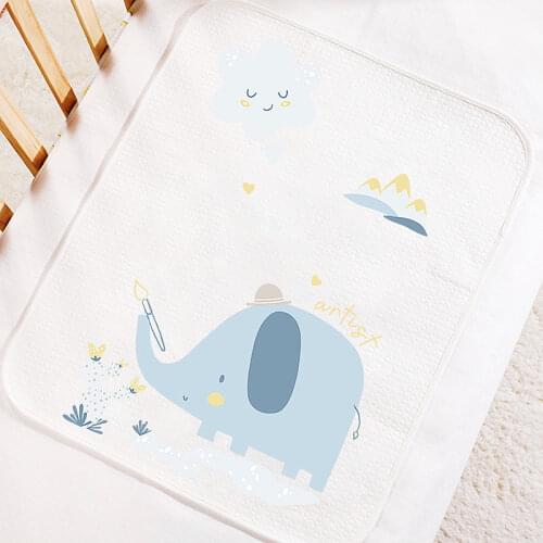70cmx50cm baby waterproof diaper changing urine absorbent mat baby nappy changing pad soft reusable washable mattress pad boys