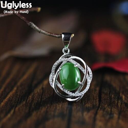 Uglyless Hollow Cross Flower Pendants for Women Elegant Evening Dress Necklaces NO Chains Zircon Bijoux 925 Silver Jewelry P956