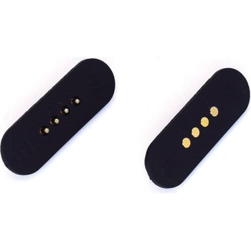 1 pair of spring-loaded magnetic pogo pin connector through-hole male and female DC power charging probe magnetic data cable