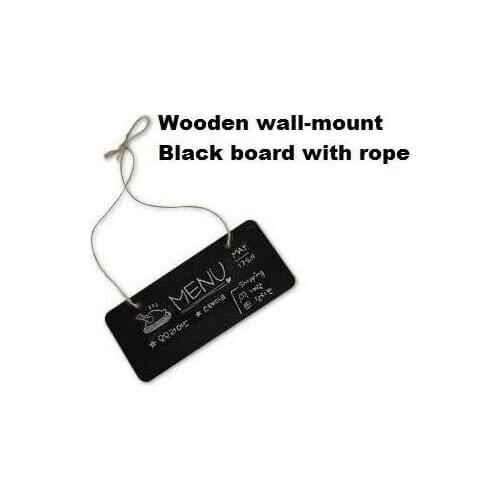 1pcs Hanging Wooden Blackboard frame template square with rope blackboard Office School Supplies