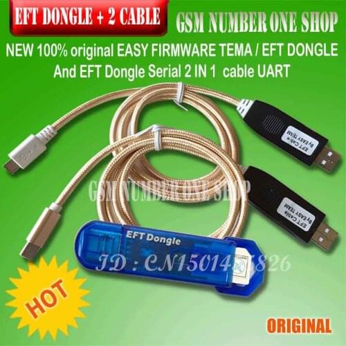 2019 Newest 100% Original EASY FIRMWARE TEMA / EFT DONGLE + EFT Cable UART 2 in 1 Free Shipping