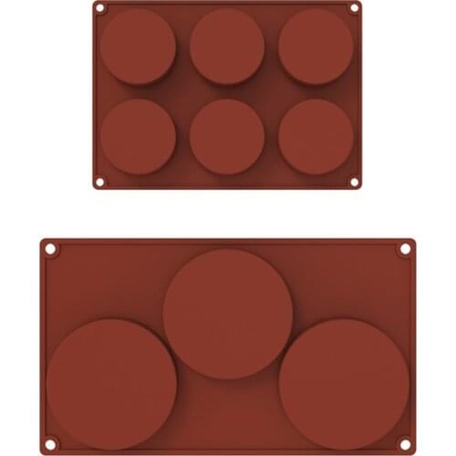 3/6 Silicone Mold Round Circle Shape Fondant Cake Tools Ice Cube Moulds 3d Candy Jelly DIY Making Mould Handmade Soap Molds