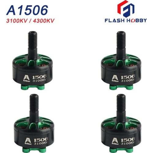4pcs/Lot Flash Hobby Arthur Series A1506 3100KV 4300KV Brushless Motor Mini RC Motor for FPV Racing RC Multicopter Part