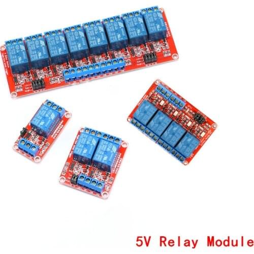 5V 1 2 4 8 Channel Relay Module 1 2 4 8 Way Road High and Low Level Trigger Relay Control with Optocoupler for Arduino