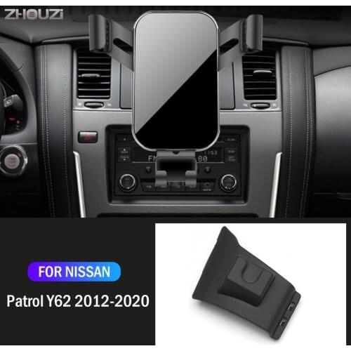 Car Mobile Phone Holder For Nissan Patrol Y62 2012-2020 Special Air Vent Stand GPS Gravity Navigation Bracket Car Accessories