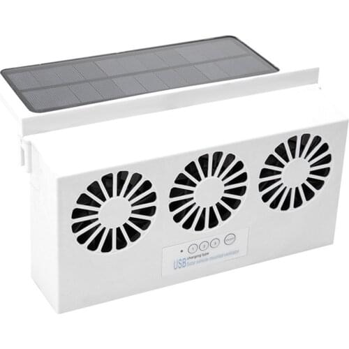 Car Fan Solar Window Sun Powered Car Auto Air Vent Cool Cooling System Radiator Fan Cooling Fan Energy Saving