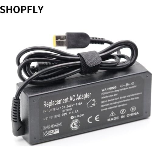20V 4.5A Squre USB Power Supply Adapter Laptop Charger for Lenovo ThinkPad T460s Notebook PC R20