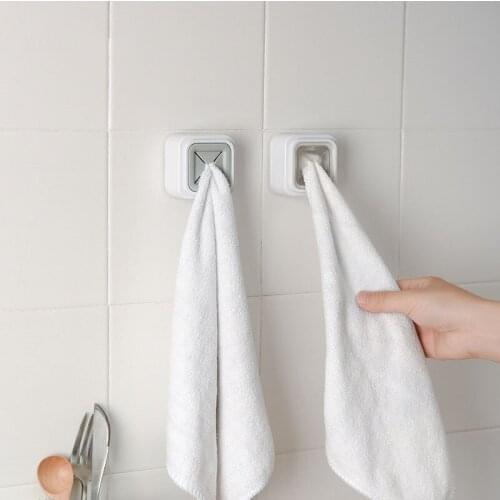 Household Cloth Hanger Bathroom Storage Holder Kitchen Hanger Stick Wall Hanging Door Clothes Towel Racks Bathroom Accessories