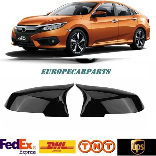 For Honda Civic Fc5 2016-2020 Bat Mirror Cover Piano Black 2 pieces
