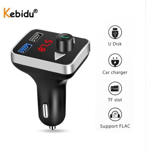 Bluetooth FM Transmitter MP3 Player Handsfree Car Kit 3.1A Dual USB Charger Power Adapter USB AUX TF Card Play For Car DVR Radio