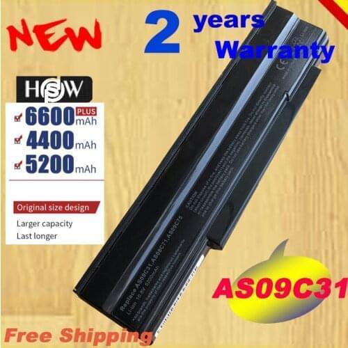 HSW New 6cells laptop battery FOR Gateway NV40 NV44 NV48 NV5200 series AS09C31 AS09C71 AS09C75 fast shipping