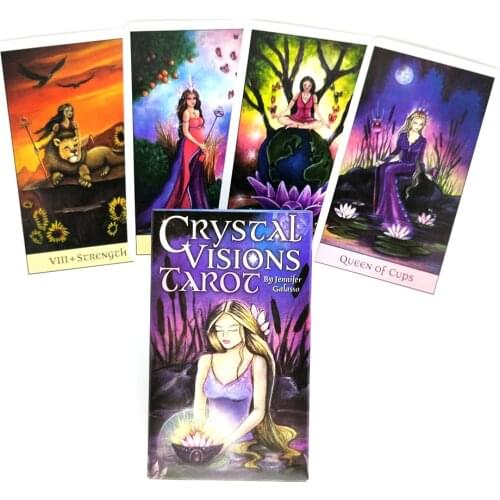 Crystal Vision Tarot Cards And PDF Guidance Divination Deck Entertainment Parties Board Game Supports Wholesale 78 PCS/Box