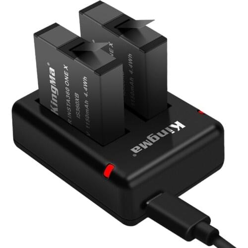 KingMa For Insta360 One X Battery and Dual USB Charger For Insta360 one x Action Camera Battery Charging Charger Accessories