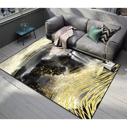 Chinese Style Black Landscape Pattern Carpet Living Room Machine Washable Bedroom Carpet Doormat For The Door Room Rug