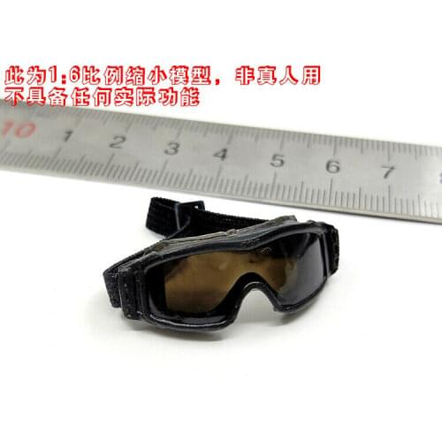 1/6 black windshield goggles Model For 12" Male Figure
