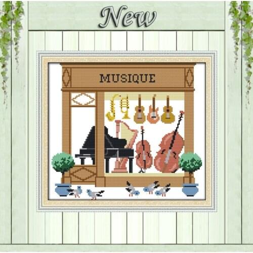 Musique music & birds Paintings Decor 11CT Counted print on the canvas DMC 14CT cross-stitching kits embroidery needlework Sets