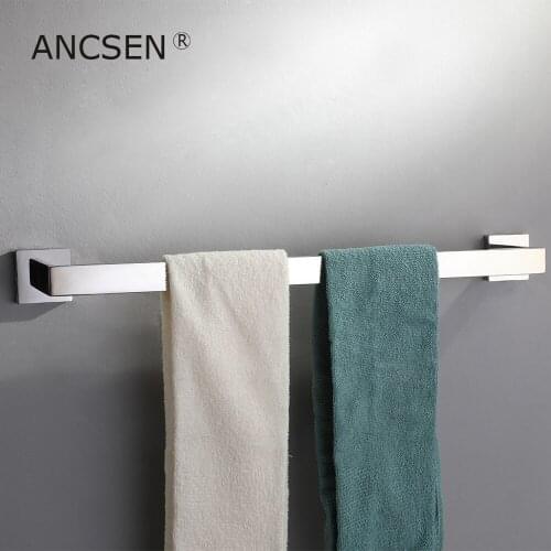 Bathroom Hardware Set 50-60cm Polishing Mirror Single Tier Towel Rail Bar Rack Bar Shelf Towel Hanger Towel rail Bath accessory