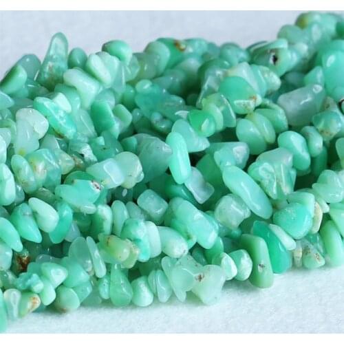 Genuine Grass Green Chrysoprase Australia Jade Nugget Chip Loose Beads Free Form 3-8mm Fit Jewelry Necklace Bracelets 15" 05346
